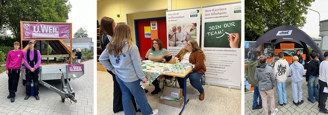 Collage Berufsbildungsmesse 2024 an der Weiltalschule Weilmünster.